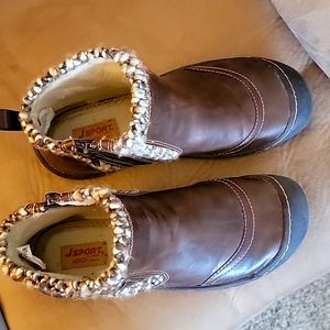 Ankle boots, brown , lined,gripped soles